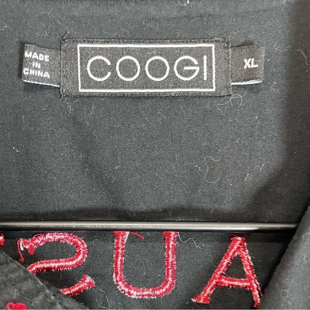 Coogi Short Sleeve Button Up Black Men XL Embroidered